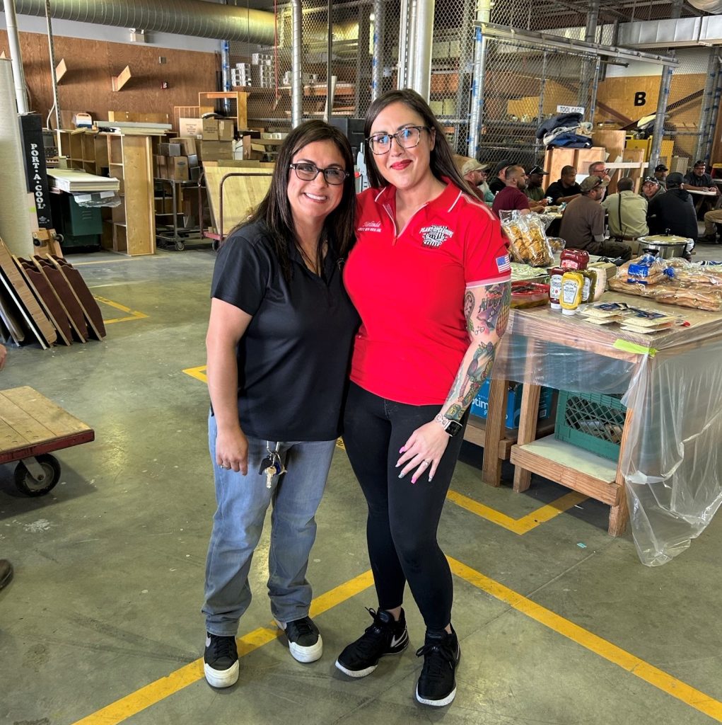 Two people who organized National Skilled Trades Day at Kern Valley State Prison.