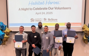 MCRP LA2 volunteers received awards from Habitat for Humanity.