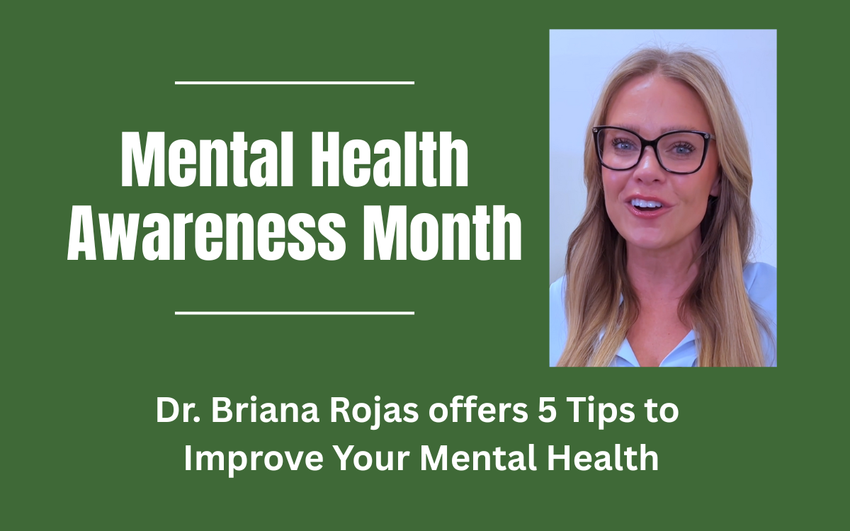 Dr Rojas offers 5 tips to improve your mental health.