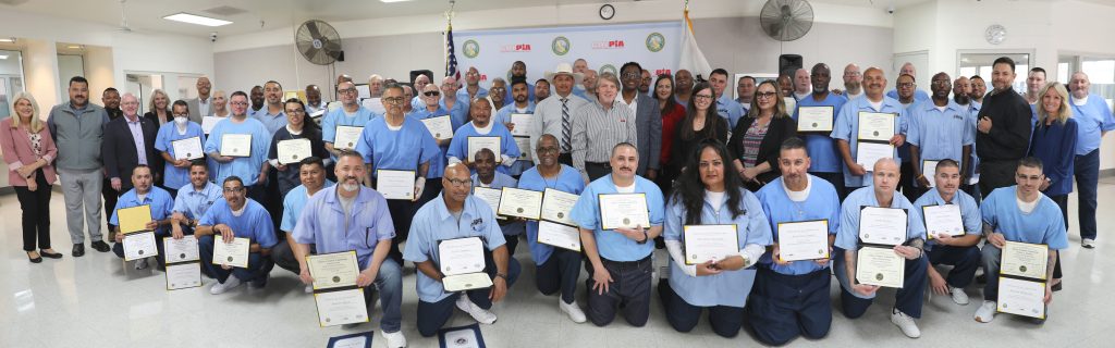 Group photo of CALPIA graduates and staff.