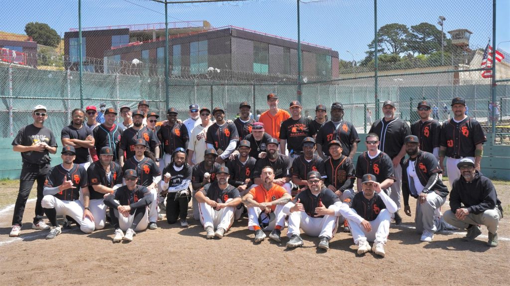 San Quentin Giants players and coaches after the game.