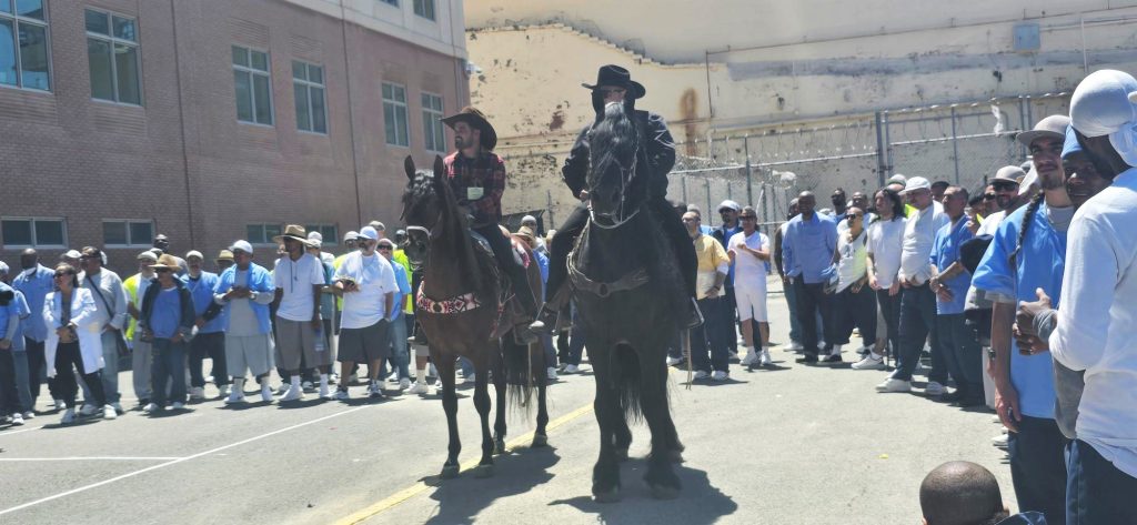 Horses at Cinco de Mayo at San Quentin Rehabilitation Center. 