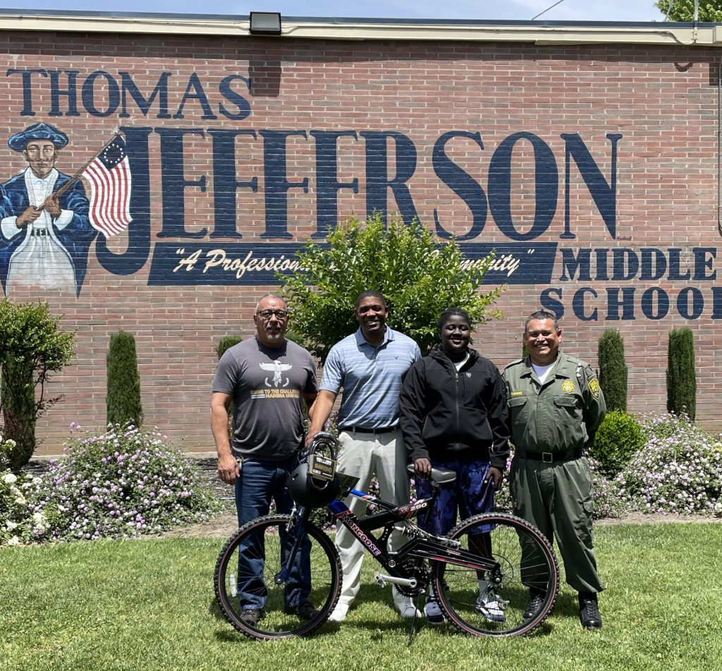 CDCR and teen with his new bike