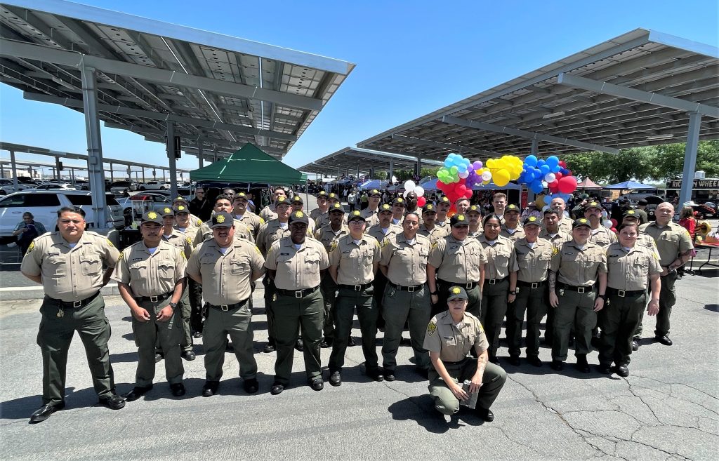 Cadets tour Valley State Prison during the staff wellness fair. 