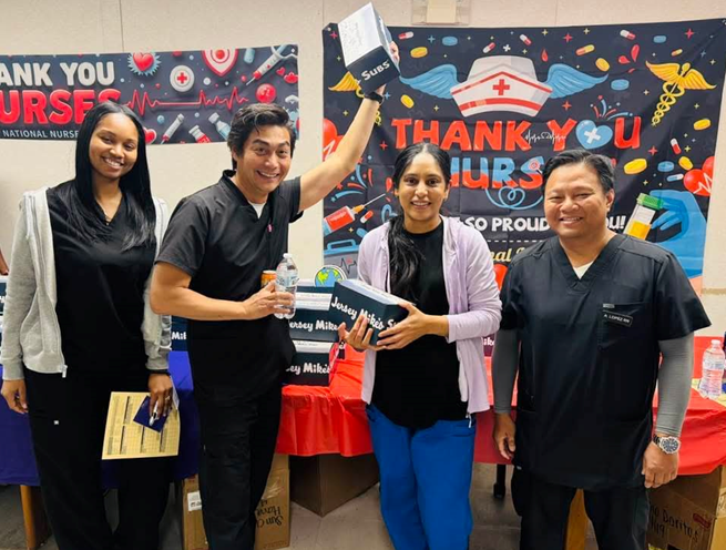 Wasco State Prison Nurses Week with four people. 