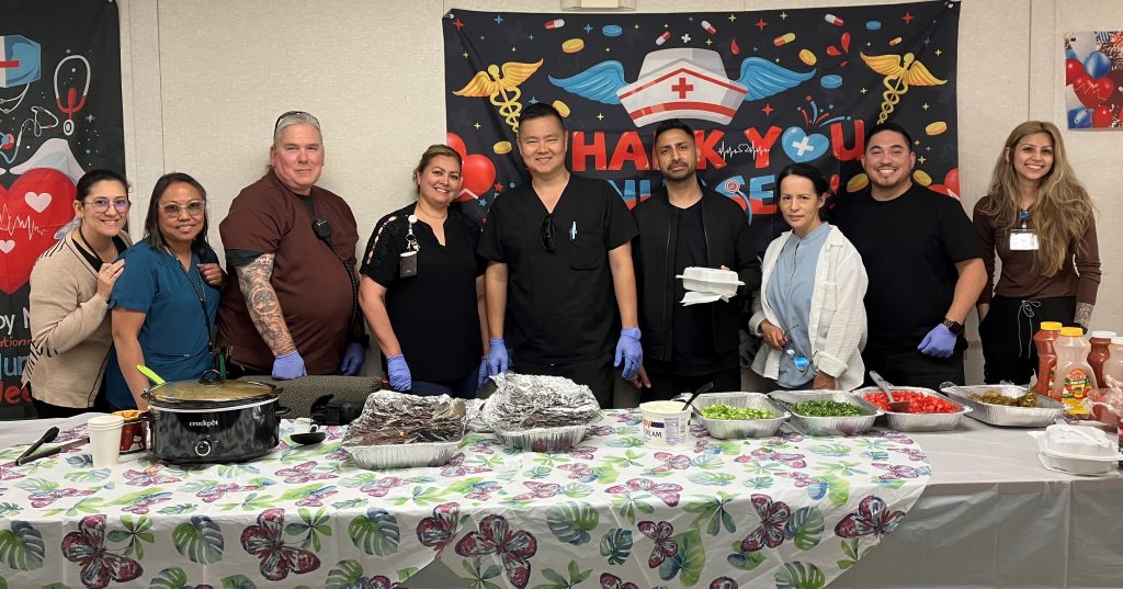 Group photo at Wasco State Prison staff for Nurses Week.