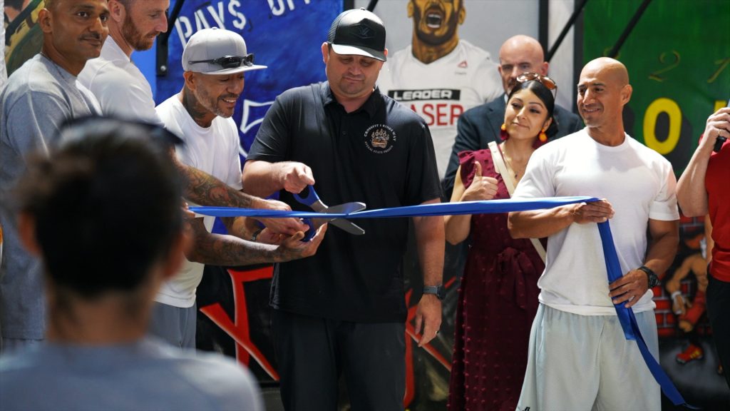 Ribbon cutting for Avenal State Prison's new CrossFit affiliate designation.