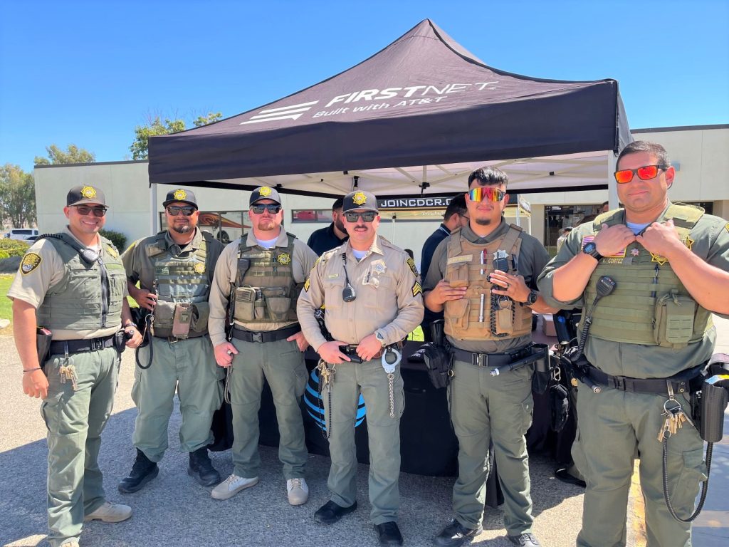 Correctional staff at FirstNet booth