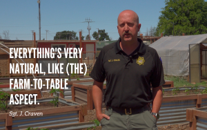 Sgt. J. Craven at the chicken farm at Ben Lomond Conservation Camp in Santa Cruz.