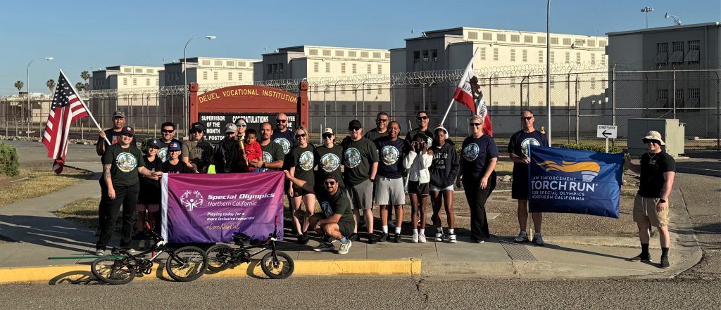CHCF Law Enforcement Torch Run volunteers at Deuel Vocational Institution in Tracy.