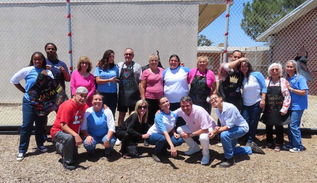 Group photo at California Institution for Women at Corona during Father's Day visiting, June 16, 2025.
