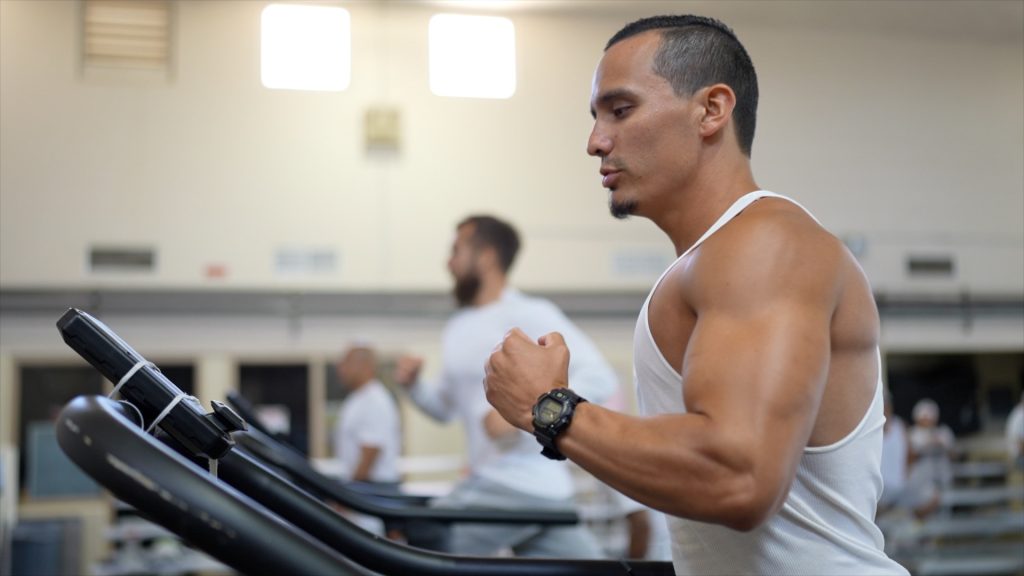 running on treadmill