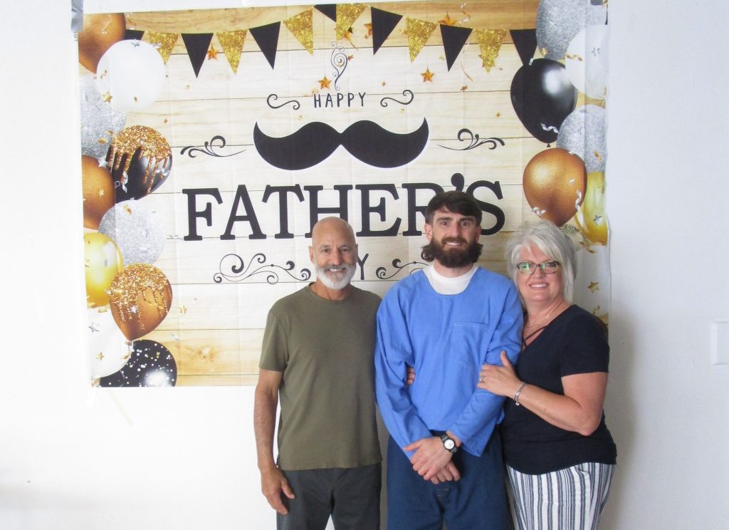 Father's Day visiting with two people and their incarcerated son at Pelican Bay State Prison, June 15, 2025, at Crescent City, California.