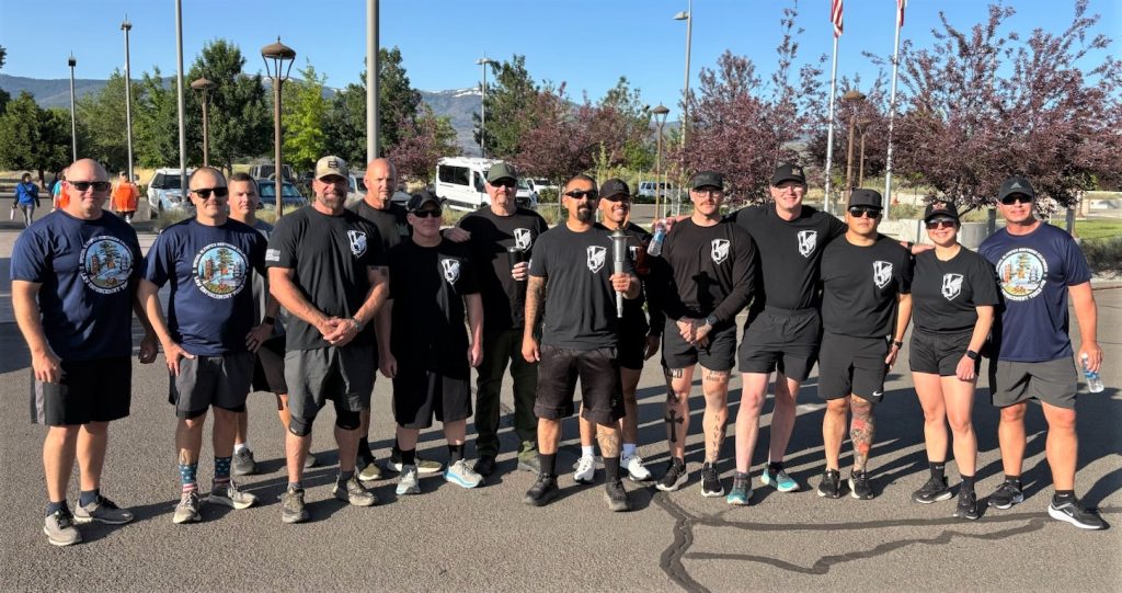 Group photo of High Desert State Prison at the Law Enforcement Torch Run in Susanville. 