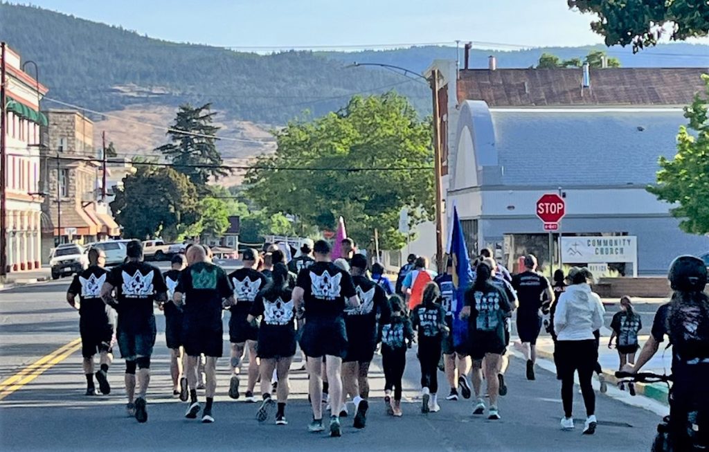 Law Enforcement Torch Run benefiting Special Olympics in Susanville with High Desert State Prison staff volunteers.