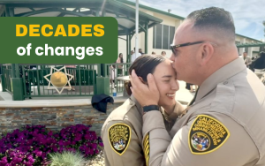 Officer Celis and his daughter Vanessa at her academy graduation.
