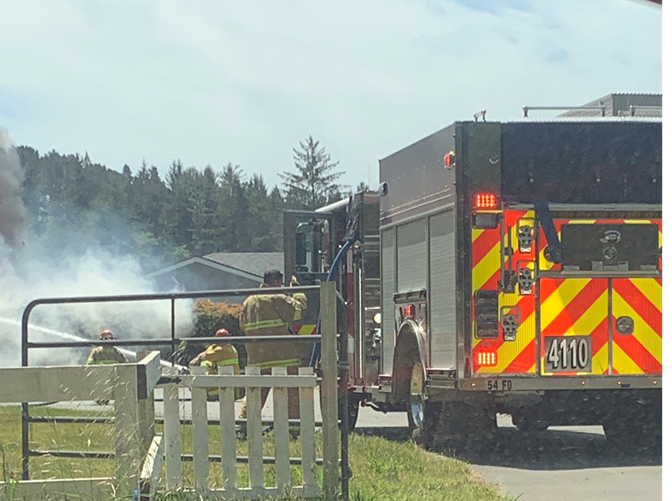 engine 4110 dispatched at structure fire