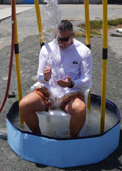 A dunk-tank style game at RJD.