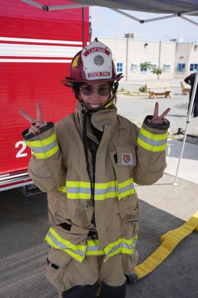 staff wearing fire gear