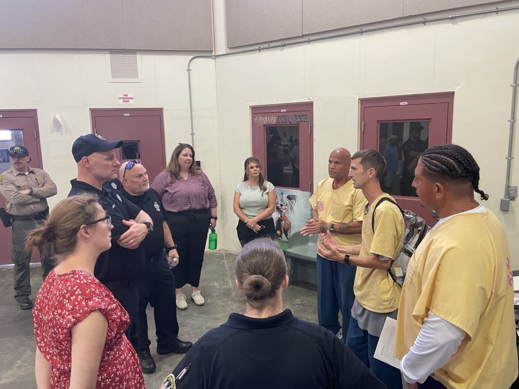 SATF and YCI meeting with peer counselors