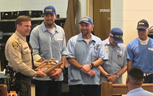 San Quentin Rehabilitation Center Armed Forces Day also recognized the retirement of Education Officer R. Goss.