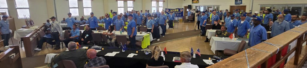 100 people attended the San Quentin Rehabilitation Center Armed Forces Day celebration.
