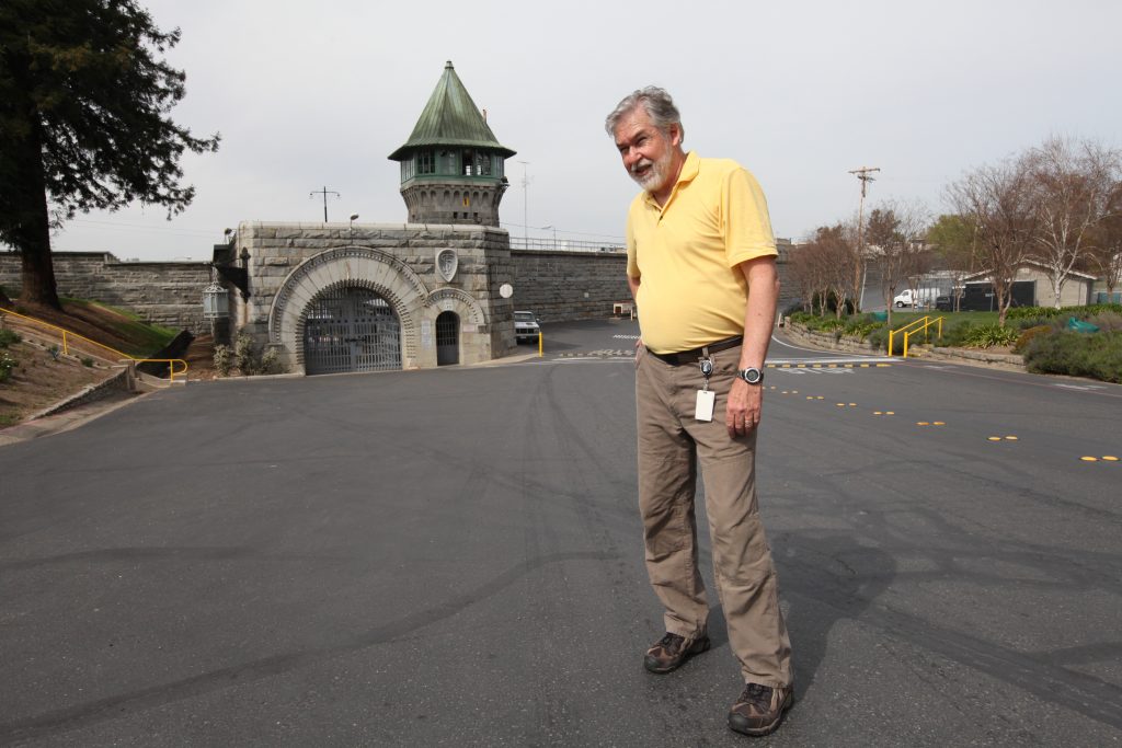 Folsom State Prison with Scott Sabicer striking a pose similar to Johnny Cash.