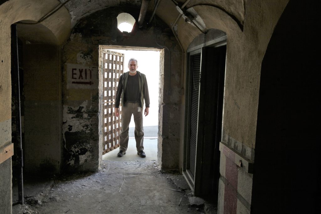 At San Quentin in the old cells.