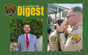 Weekender Digest for June 28, 2025 with a parole agent and two correctional officers pictured in the featured image.