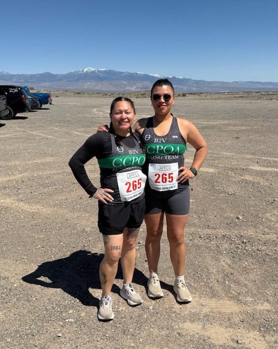 officer joaquin and teammate in baker to vegas run