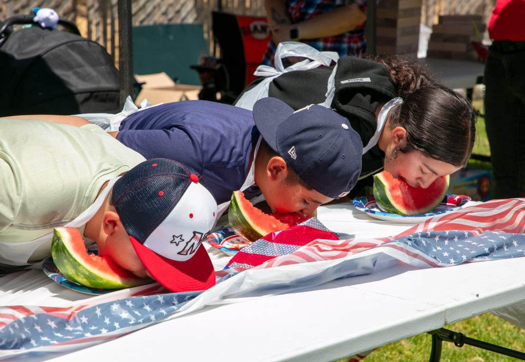 Watermelon eating contest at CTF-Soledad for Independence Day.