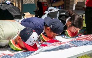 Watermelon eating contest at CTF-Soledad for Independence Day.