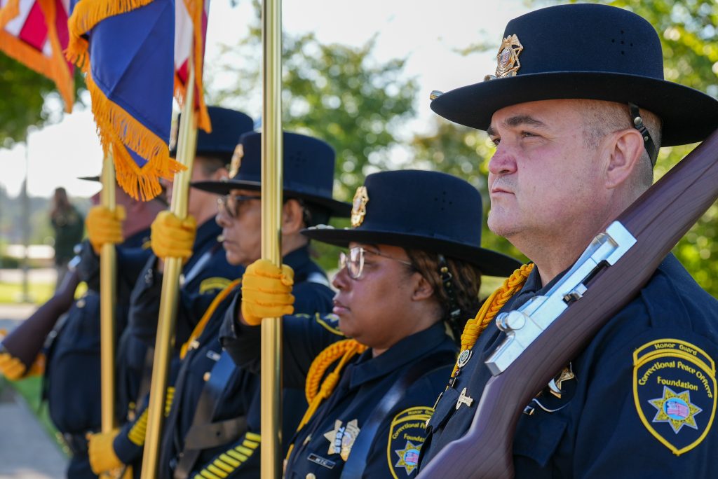 Honor guard at the church.