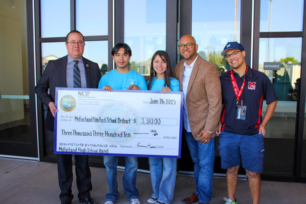 North Kern donating $3310 check to McFarland High School Band