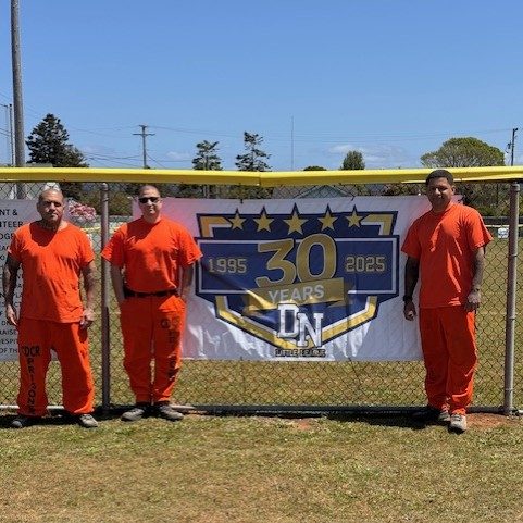 PBSP incarcerated firefighters cleaning up Del Norte Little League baseball fields