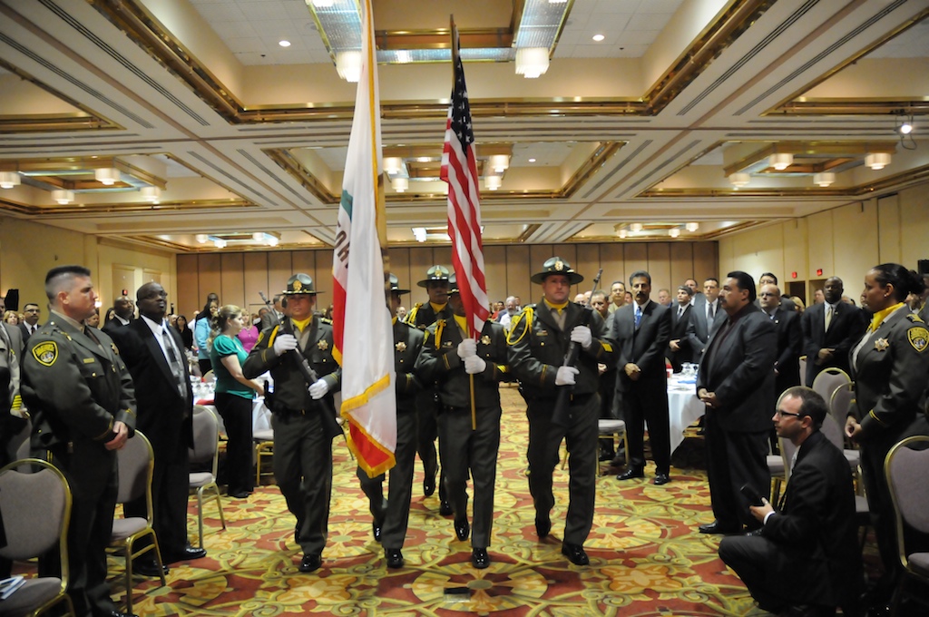 CDCR Honor Guard at 2011 Medal of Valor at the Radisson Hotel in Sacramento .
