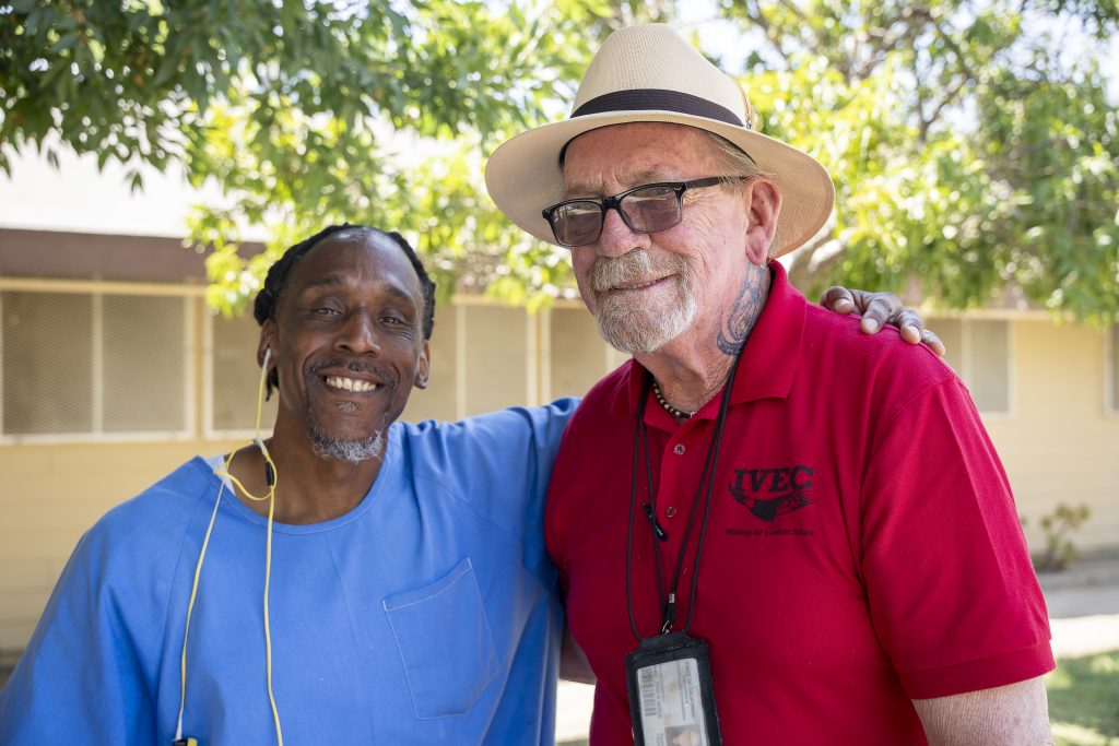 Incarcerated student and teacher's aide John Berge at California Institution for Men in Chino, Calif.