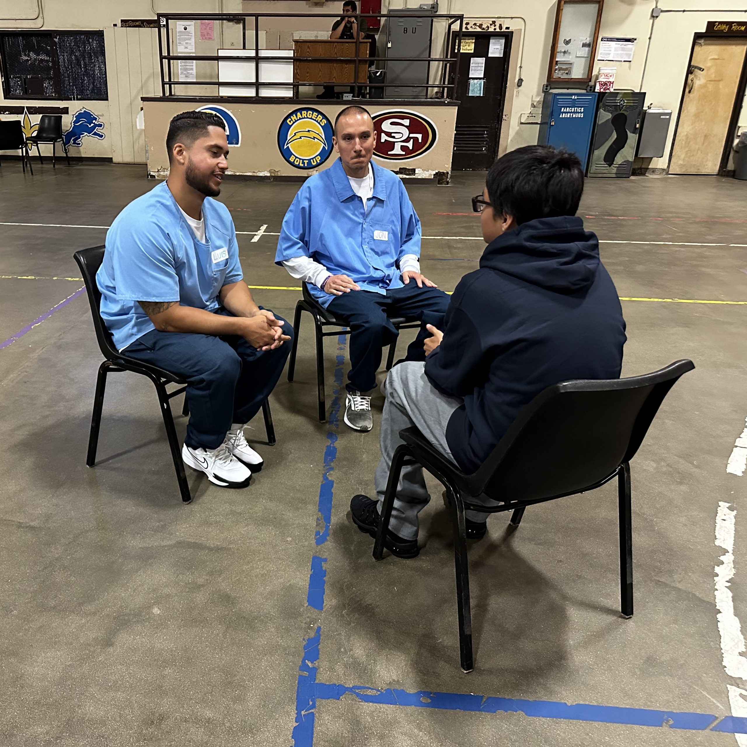 CTF Incarcerated speaking with youth at We Care program