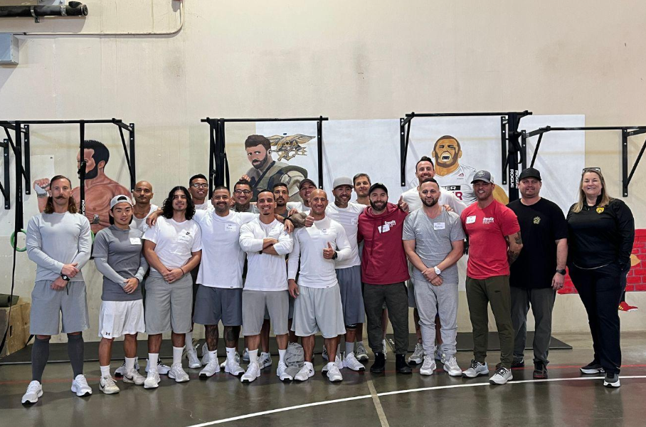 Photo of CrossFit players at Avenal State Prison