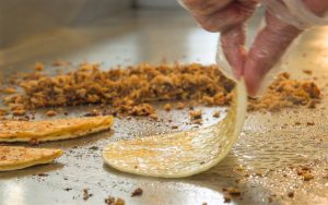 People got creative with hummus during a recipe and cooking challenge at CTF-Soledad, such as these spice hummus tacos with corn tortillas.