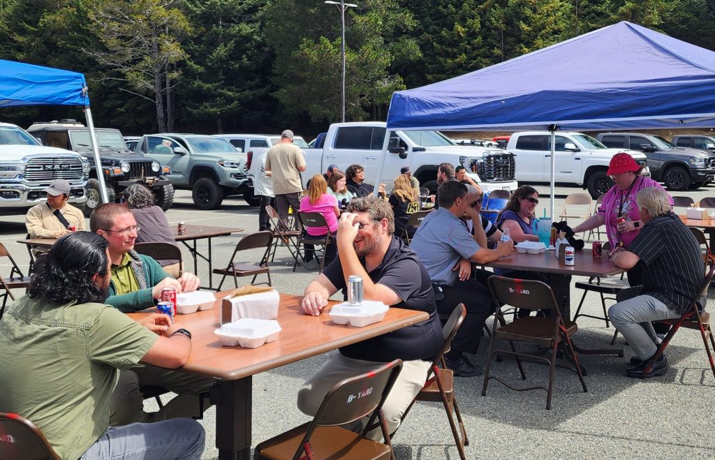 PBSP staff enjoy a meal and camaraderie.