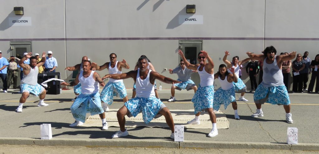 Performing a Haka to welcome guests to PVSP.