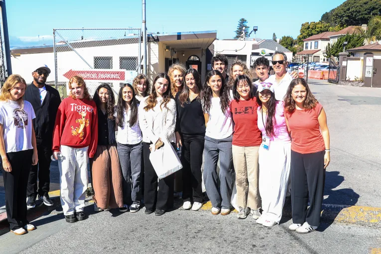 Humans of San Quentin staff, interns and others outside of San Quentin’s gates on Tuesday, August 5
