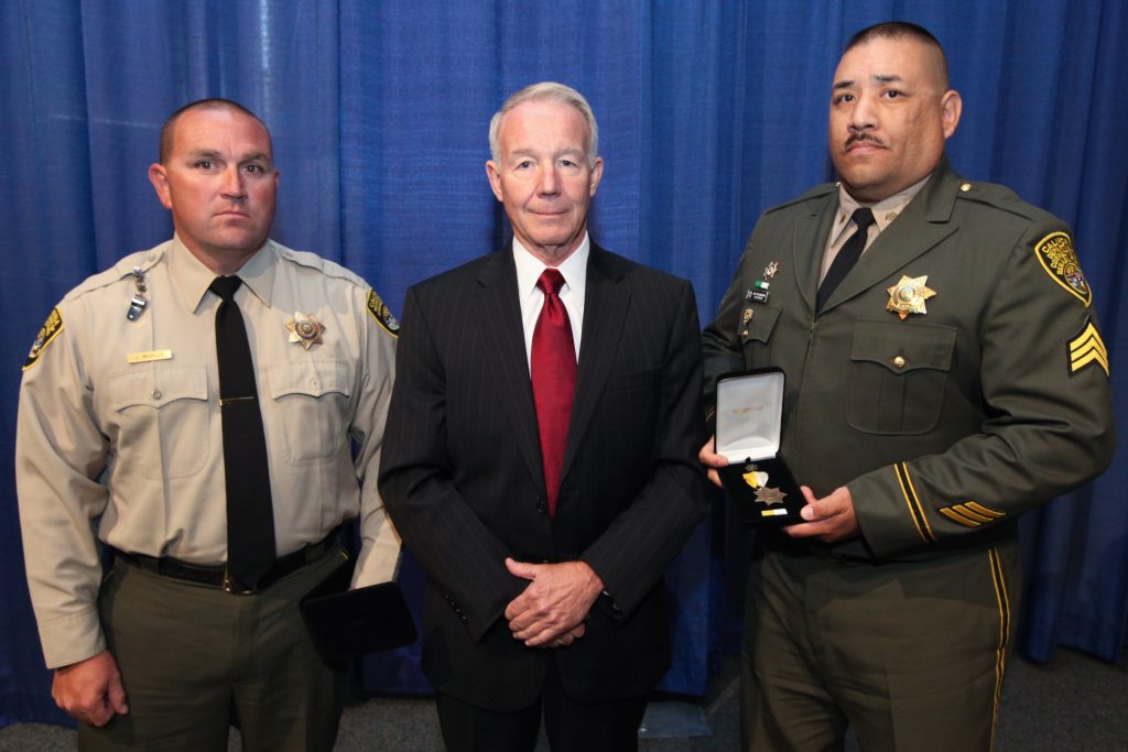Two custody staff and the bronze star.