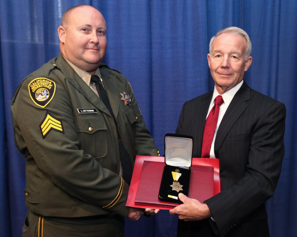 A sergeant awarded the bronze star.