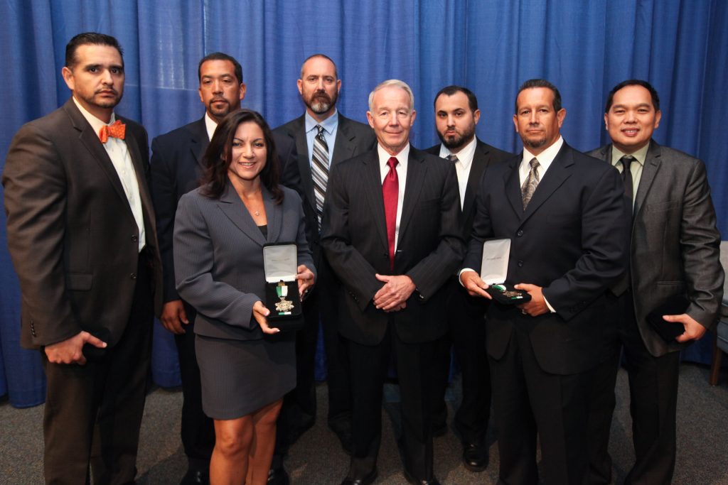 Group photo of distinguished service medal recipients.