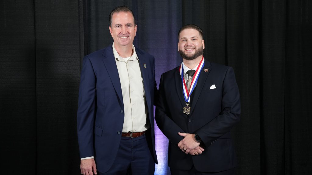 Michael Dilger and Secretary Macomber