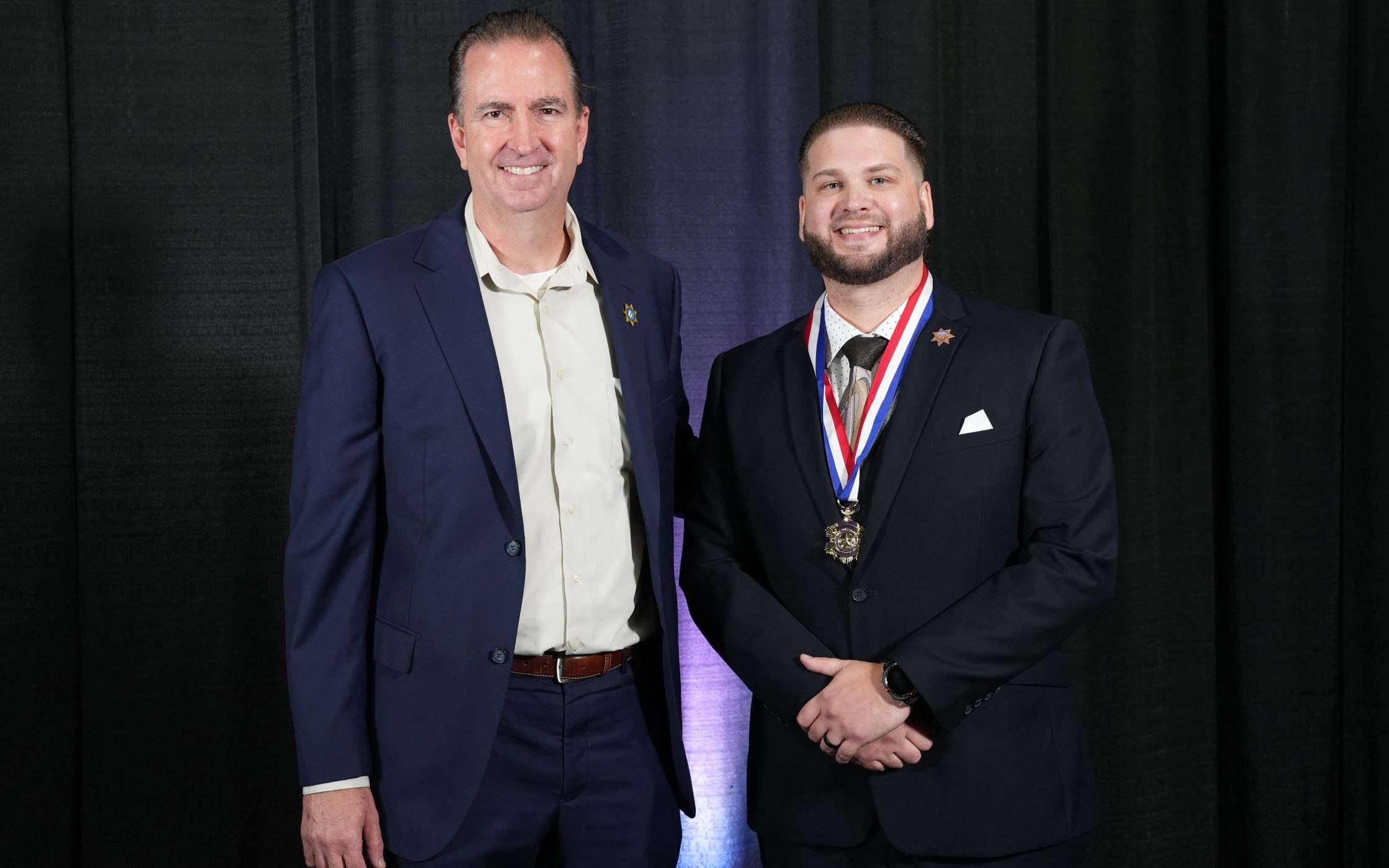 Michael Dilger and Secretary Macomber