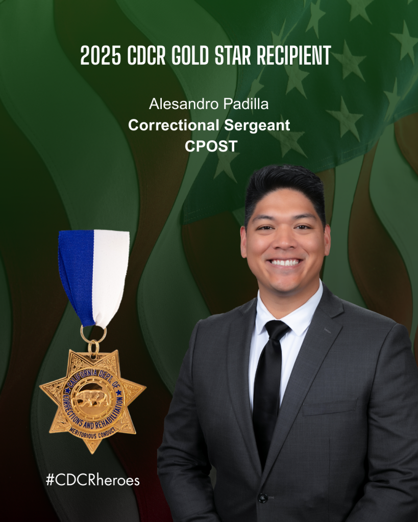 2025 Gold Star honoree, correctional sergeant Alesandro Padilla