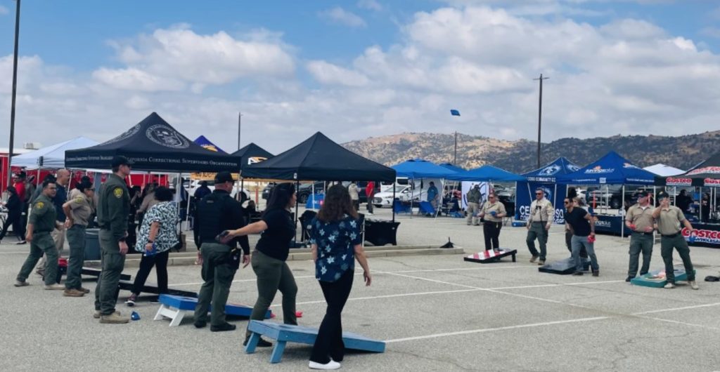Cornhole tournament for staff at the institution. 